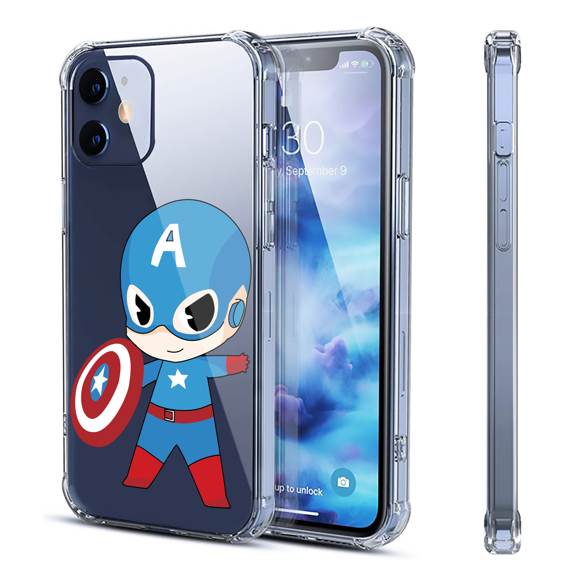 （画像用） アベンジャーズ The Avengers 【iPhone 12シリーズ対応】透明スマホケース（クリアソフトケース）
